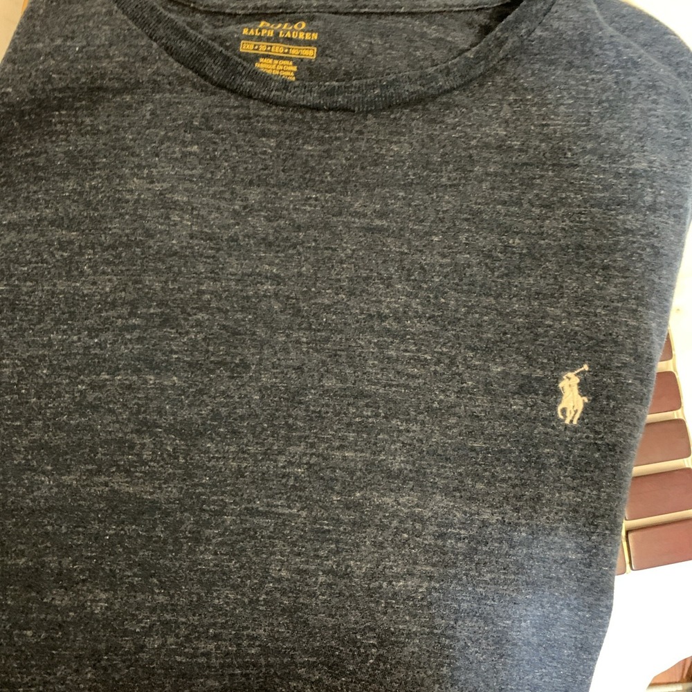 Polo Ralph Lauren Fit T Shirt SS Cotton Blue White Pony Men's 2XB‎